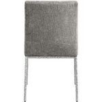 Reeves Chenille Fabric Upholstered Dining Side Chair in Grey