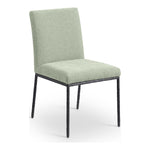 Reeves Chenille Fabric Upholstered Dining Side Chair in Mint