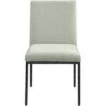 Reeves Chenille Fabric Upholstered Dining Side Chair in Mint