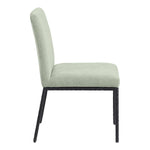 Reeves Chenille Fabric Upholstered Dining Side Chair in Mint