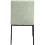 Reeves Chenille Fabric Upholstered Dining Side Chair in Mint