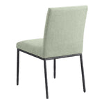 Reeves Chenille Fabric Upholstered Dining Side Chair in Mint