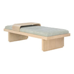 Arlington Chenille Fabric Upholstered Bench in Mint Green