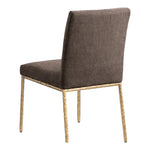 Reeves Chenille Fabric Upholstered Dining Side Chair in Brown