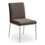 Reeves Chenille Fabric Upholstered Dining Side Chair in Brown