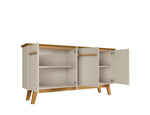 Yonkers 63" Sideboard in Off White and Natural
