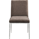 Reeves Chenille Fabric Upholstered Dining Side Chair in Brown