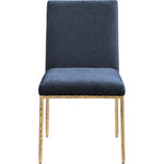 Reeves Chenille Fabric Upholstered Dining Side Chair in Navy