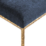 Reeves Chenille Fabric Upholstered Dining Side Chair in Navy