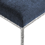 Reeves Chenille Fabric Upholstered Dining Side Chair in Navy