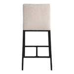 Reeves Chenille Fabric Upholstered Counter Stool in Beige