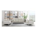 Naomi Velvet Upholstered Chair in Cream