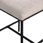 Reeves Chenille Fabric Upholstered Counter Stool in Beige