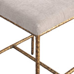 Reeves Chenille Fabric Upholstered Counter Stool in Beige