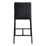 Reeves Chenille Fabric Upholstered Counter Stool in Black