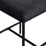 Reeves Chenille Fabric Upholstered Counter Stool in Black