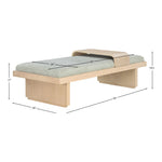 Arlington Chenille Fabric Upholstered Bench in Mint Green