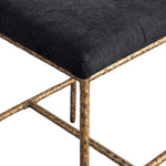Reeves Chenille Fabric Upholstered Counter Stool in Black