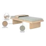 Arlington Chenille Fabric Upholstered Bench in Mint Green