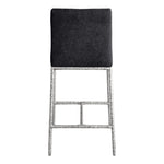 Reeves Chenille Fabric Upholstered Counter Stool in Black