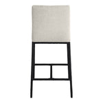Reeves Chenille Fabric Upholstered Counter Stool in Cream