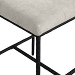 Reeves Chenille Fabric Upholstered Counter Stool in Cream