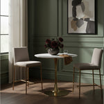 Reeves Chenille Fabric Upholstered Counter Stool in Cream