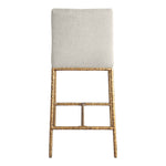 Reeves Chenille Fabric Upholstered Counter Stool in Cream