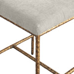 Reeves Chenille Fabric Upholstered Counter Stool in Cream