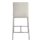 Reeves Chenille Fabric Upholstered Counter Stool in Cream