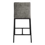 Reeves Chenille Fabric Upholstered Counter Stool in Grey