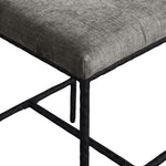 Reeves Chenille Fabric Upholstered Counter Stool in Grey