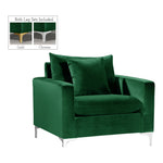 Naomi Velvet Upholstered Chair in Green