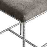 Reeves Chenille Fabric Upholstered Counter Stool in Grey