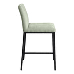 Reeves Chenille Fabric Upholstered Counter Stool in Mint