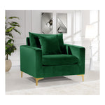 Naomi Velvet Upholstered Chair in Green