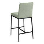 Reeves Chenille Fabric Upholstered Counter Stool in Mint