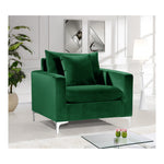 Naomi Velvet Upholstered Chair in Green