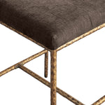 Reeves Chenille Fabric Upholstered Counter Stool in Brown