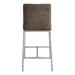 Reeves Chenille Fabric Upholstered Counter Stool in Brown