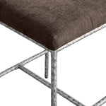 Reeves Chenille Fabric Upholstered Counter Stool in Brown