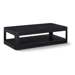 Reeves Solid Wood And Burl Veneer Coffee Table in Black