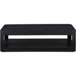 Reeves Solid Wood And Burl Veneer Coffee Table in Black