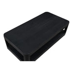 Reeves Solid Wood And Burl Veneer Coffee Table in Black