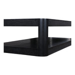 Reeves Solid Wood And Burl Veneer Coffee Table in Black