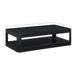 Reeves Solid Wood And Burl Veneer Coffee Table in Black