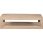 Reeves Solid Wood And Burl Veneer Coffee Table in Natural