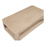 Reeves Solid Wood And Burl Veneer Coffee Table in Natural