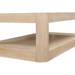 Reeves Solid Wood And Burl Veneer Coffee Table in Natural