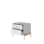 Jasper 25" Nightstand (2-Drawer) in White